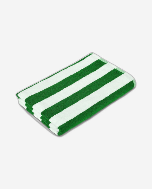 Cotton Home Striped Pool Towel 100% Cotton Green