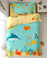 Cotton Home Kids 3-piece Duvet Cover Set Aqua