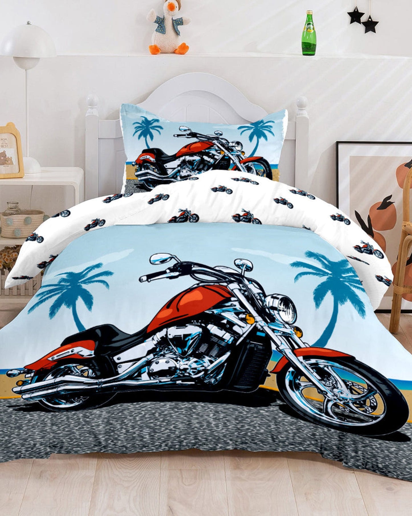 Cotton Home Kids Duvet Cover Set 3Pc Bike