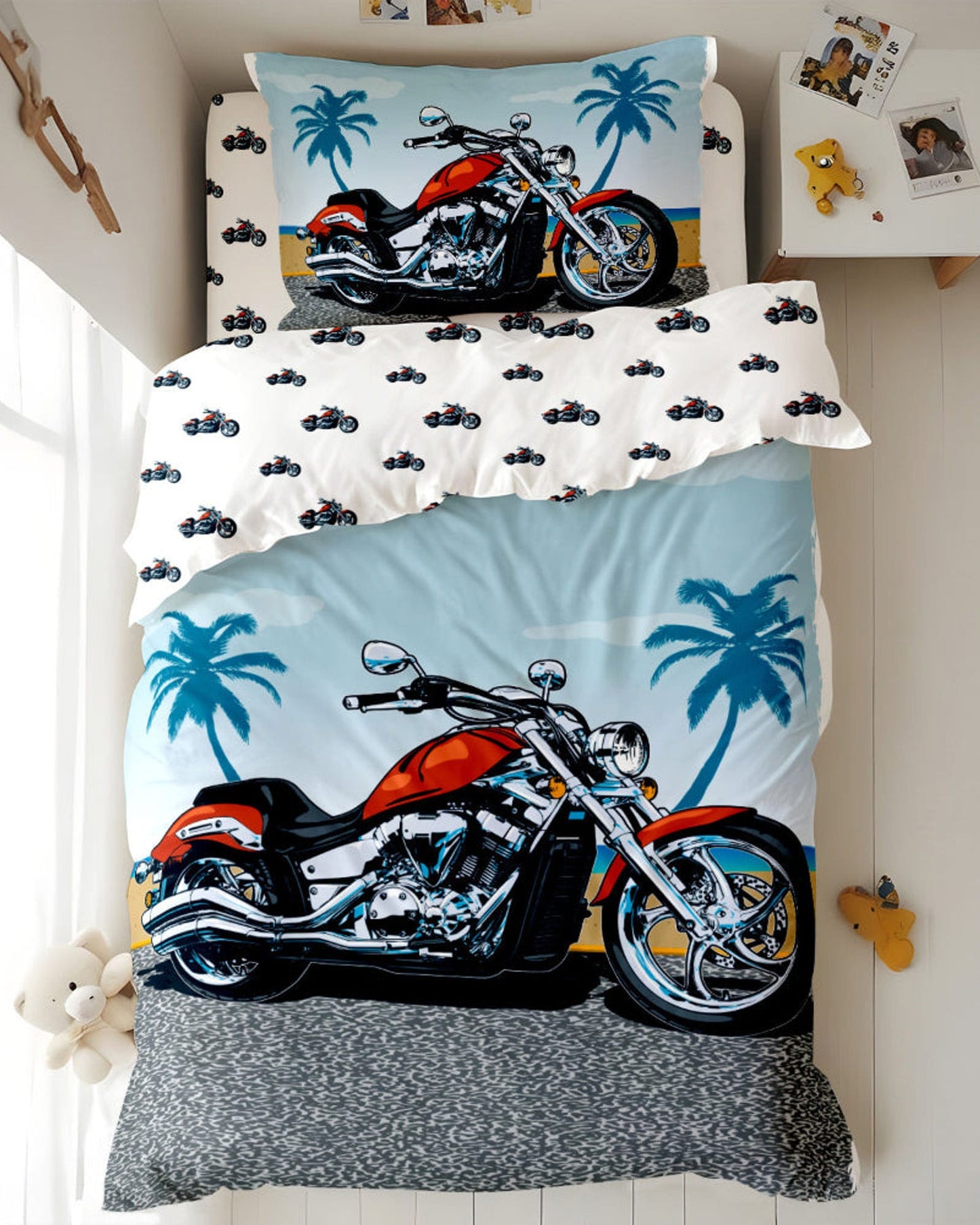 Cotton Home Kids Duvet Cover Set 3Pc Bike