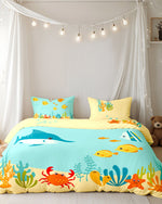 Cotton Home Kids 4-piece Duvet Cover Set Aqua