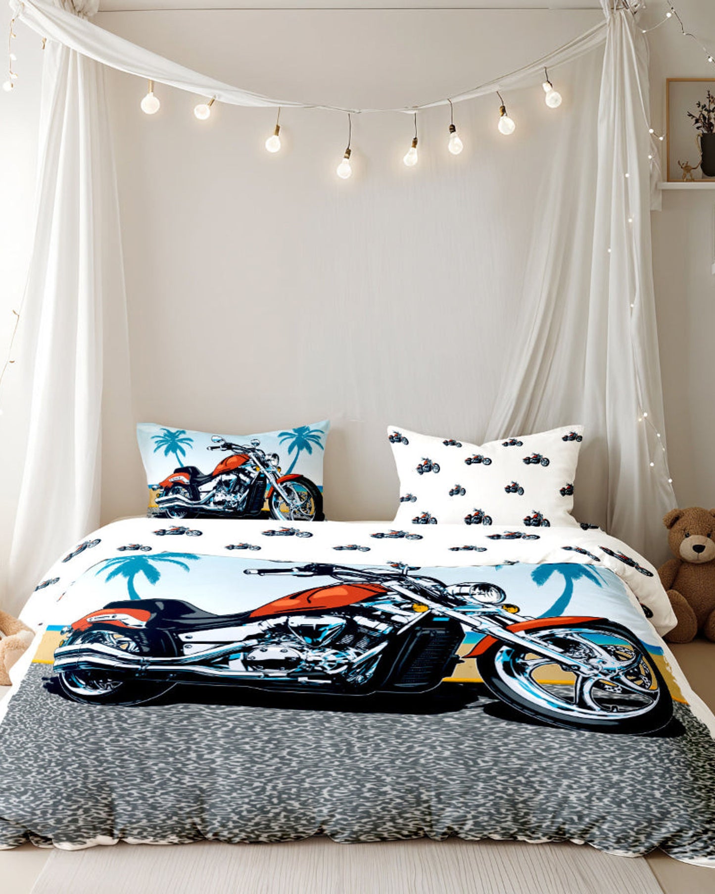 Cotton Home Kids Duvet Cover Set 4Pc Bike