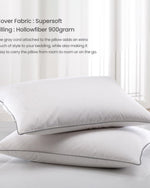 Cotton Home Pillow Luxury 2Pc Grey Cord