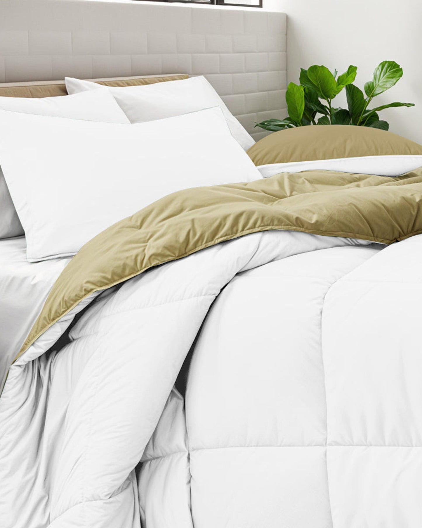 Cotton Home Comforter Set 3Pc White