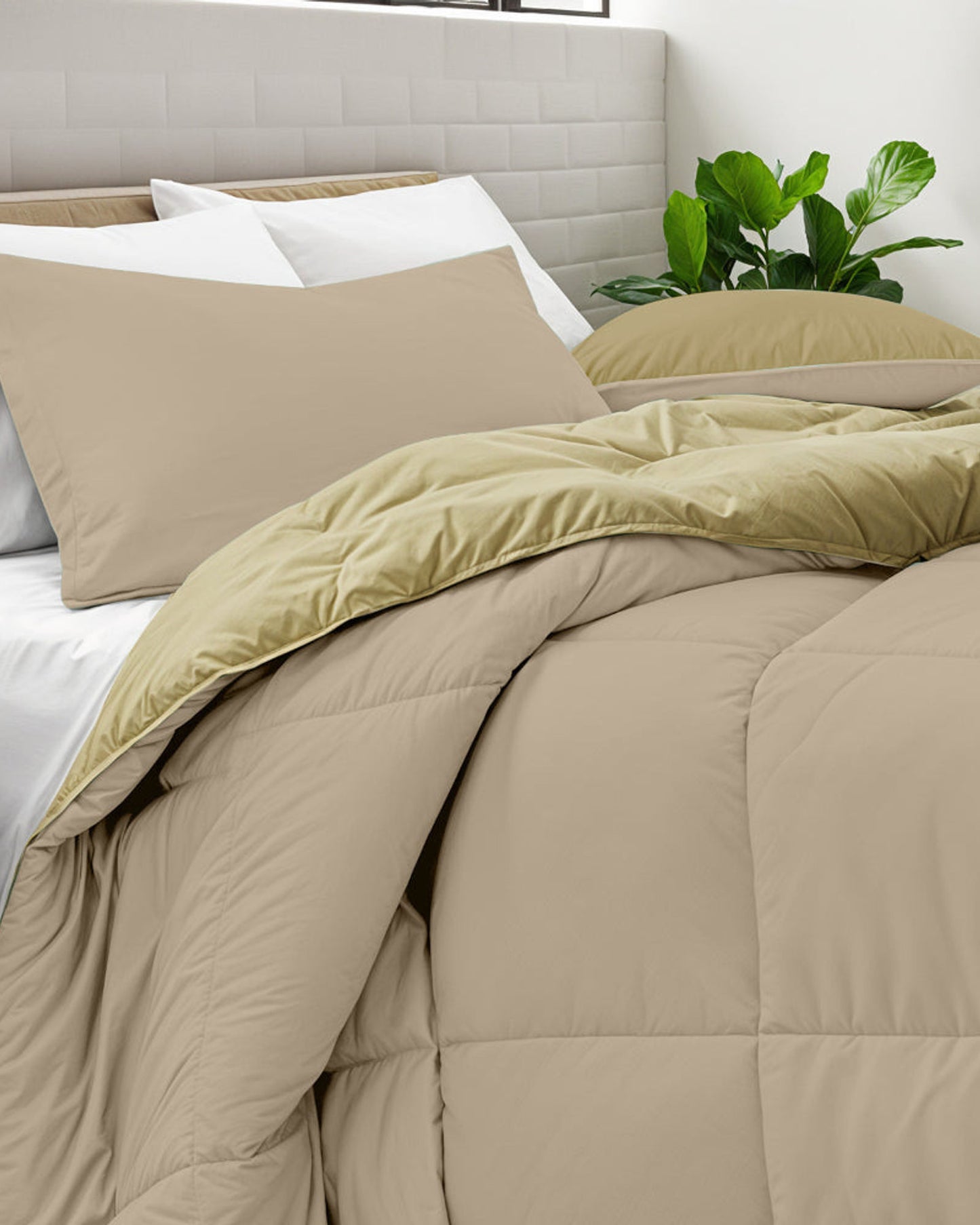 Cotton Home Comforter Set 3Pc Dark Phone