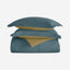 Cotton Home Comforter Set 3Pc Metallic Blue