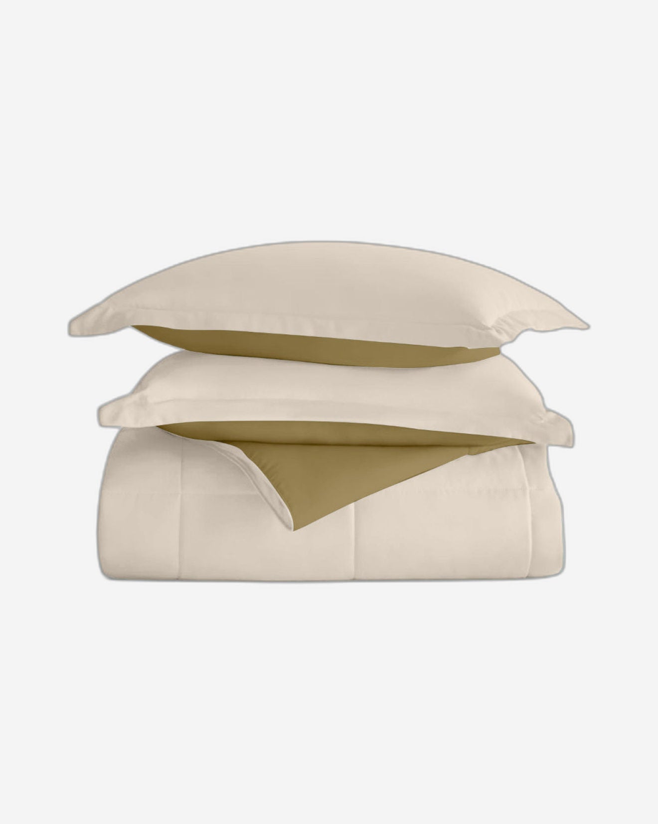 Cotton Home Comforter Set 3Pc Dark Beige