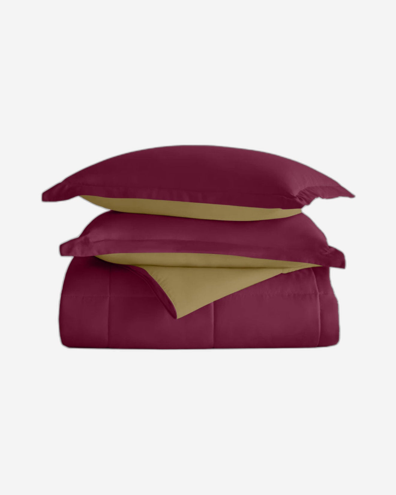 Cotton Home Comforter Set 3Pc Dark Bordo