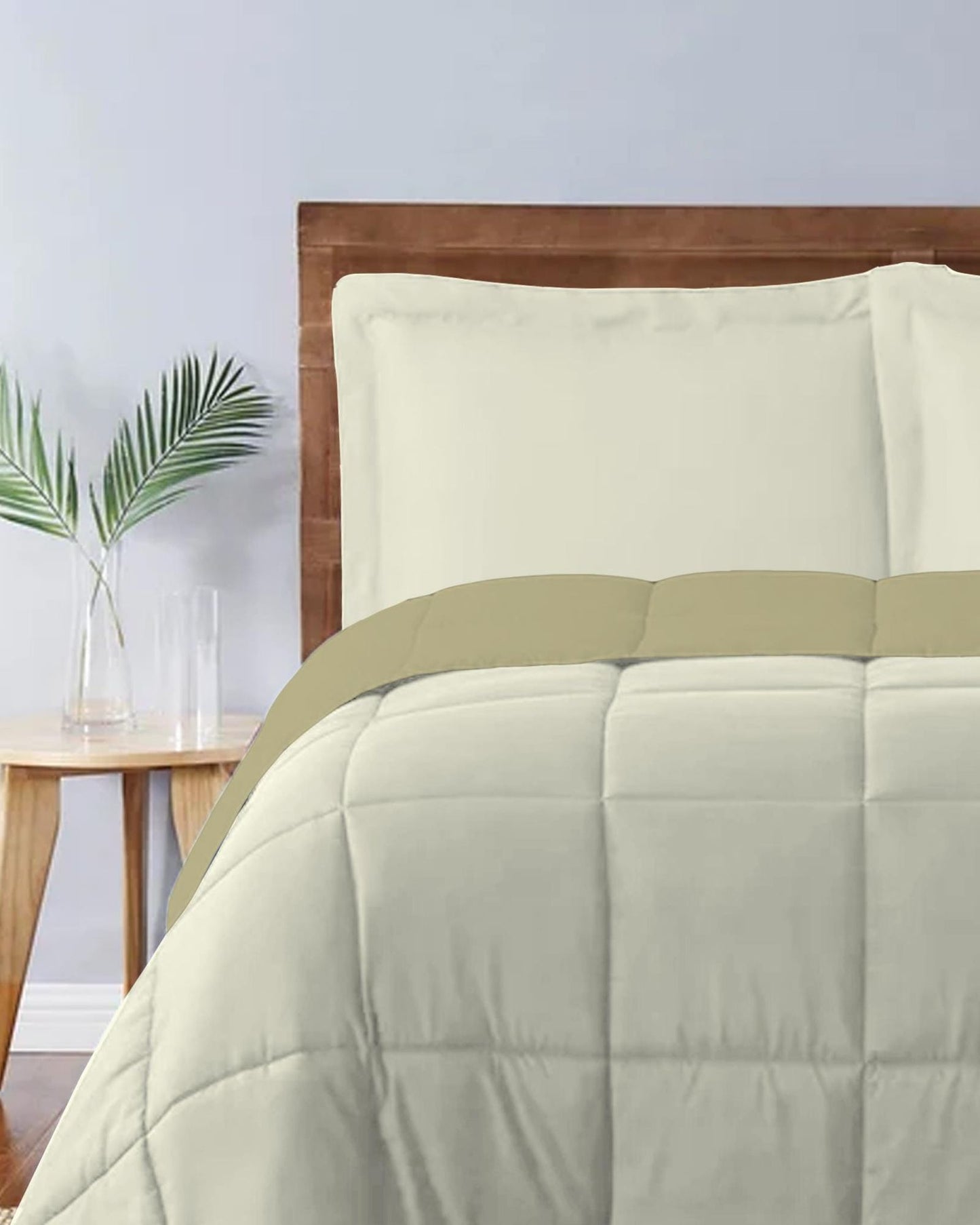Cotton Home Comforter Set 3Pc Ivory