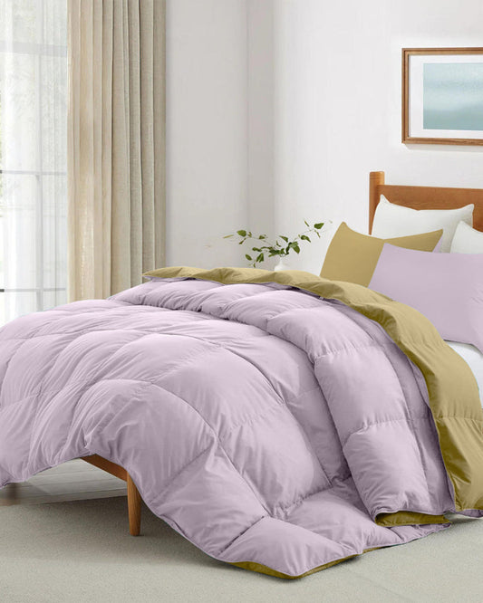 Cotton Home Adult 3-piece Set Reversible Comforter LightPurple