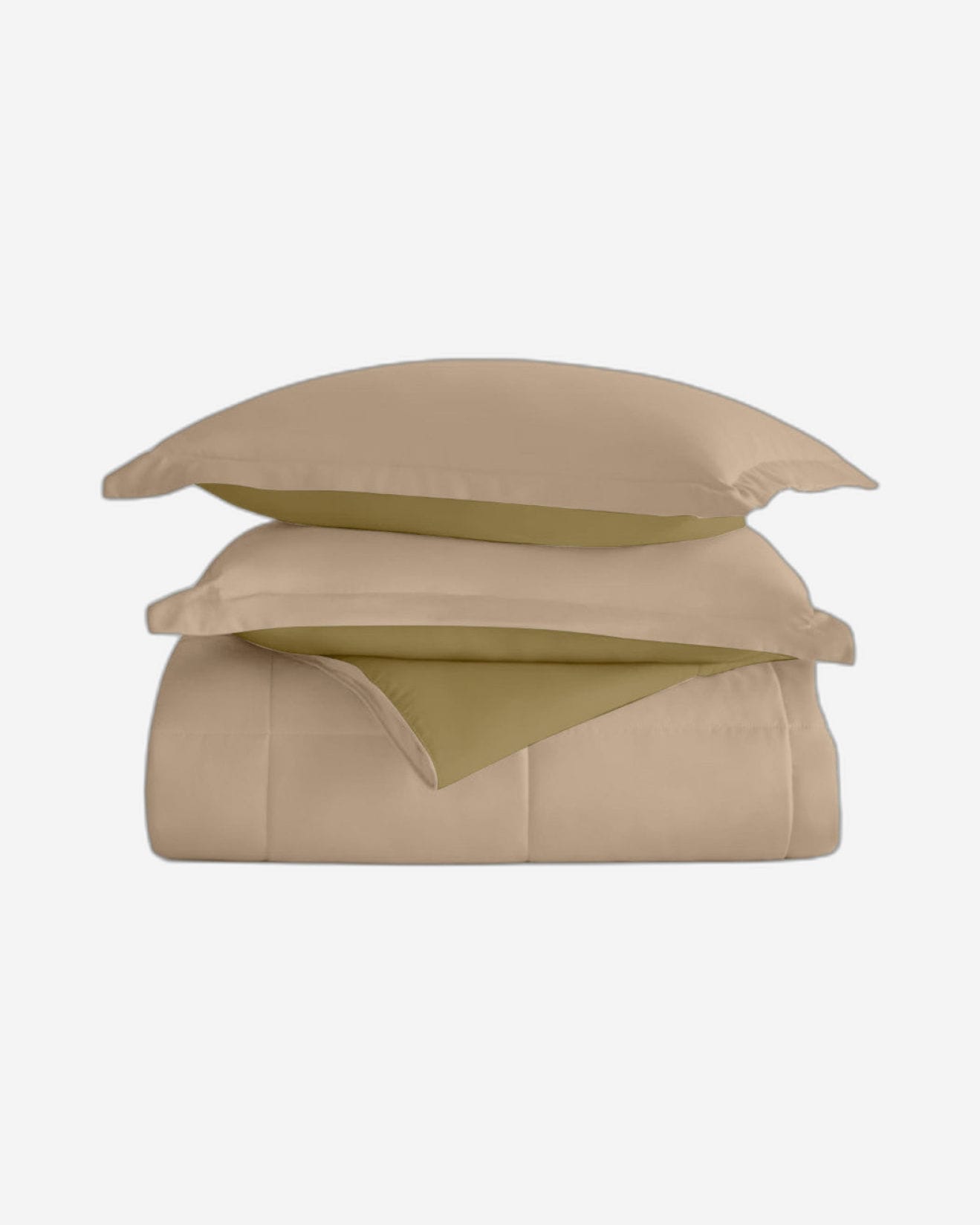 Cotton Home Comforter Set 3Pc Stone