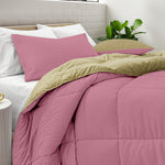 Cotton Home Comforter Set 3Pc Muave