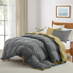 Cotton Home Comforter Set 3Pc Silver