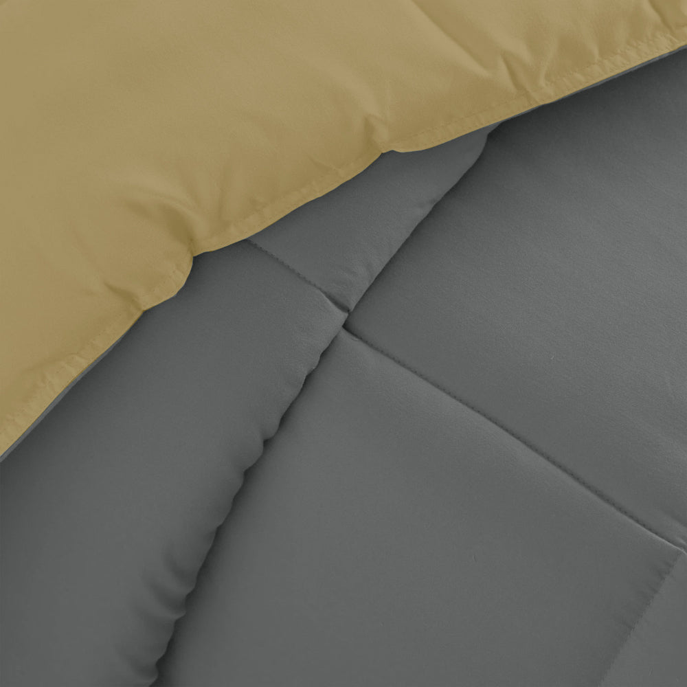 Cotton Home Adult 3-piece Set Reversible Comforter Silver