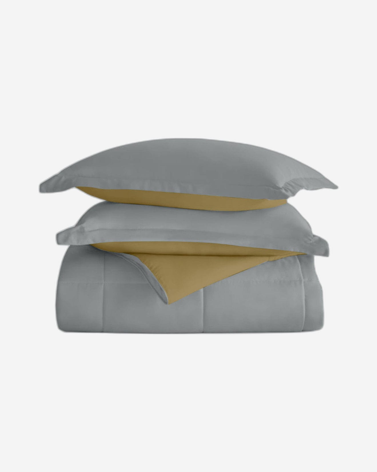 Cotton Home Comforter Set 3Pc Grey