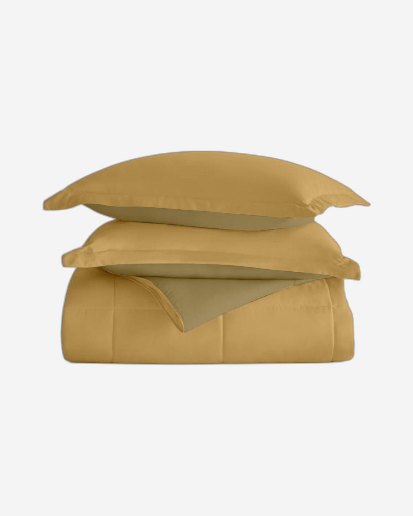 Cotton Home Comforter Set 3Pc Gold
