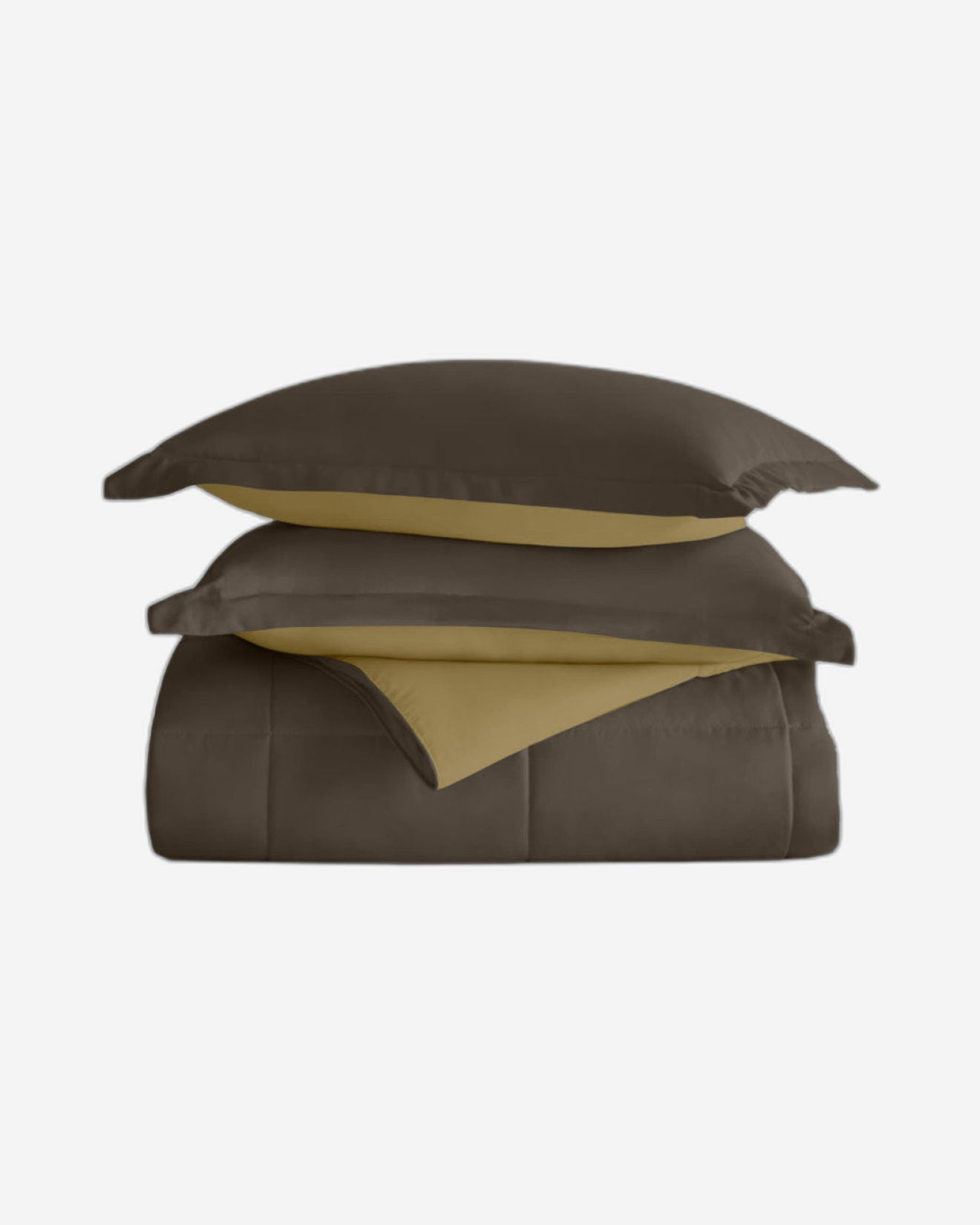 Cotton Home Comforter Set 3Pc Chocolate Brown