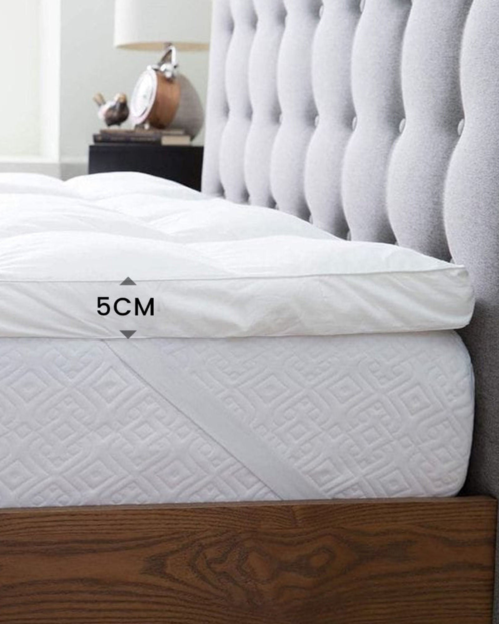 Cotton Home Mattress Topper Super Soft White