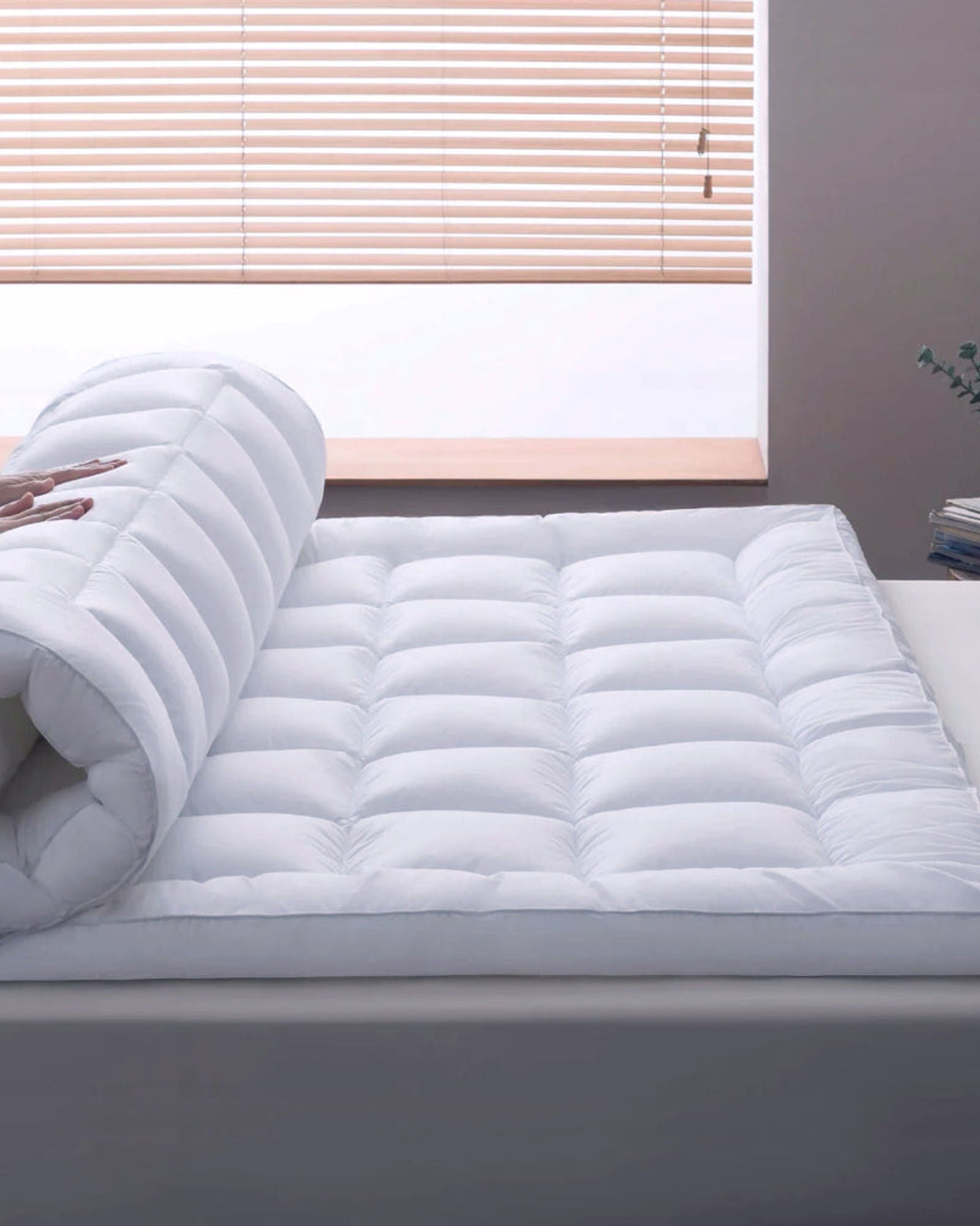 Cotton Home Mattress Topper Super Soft White