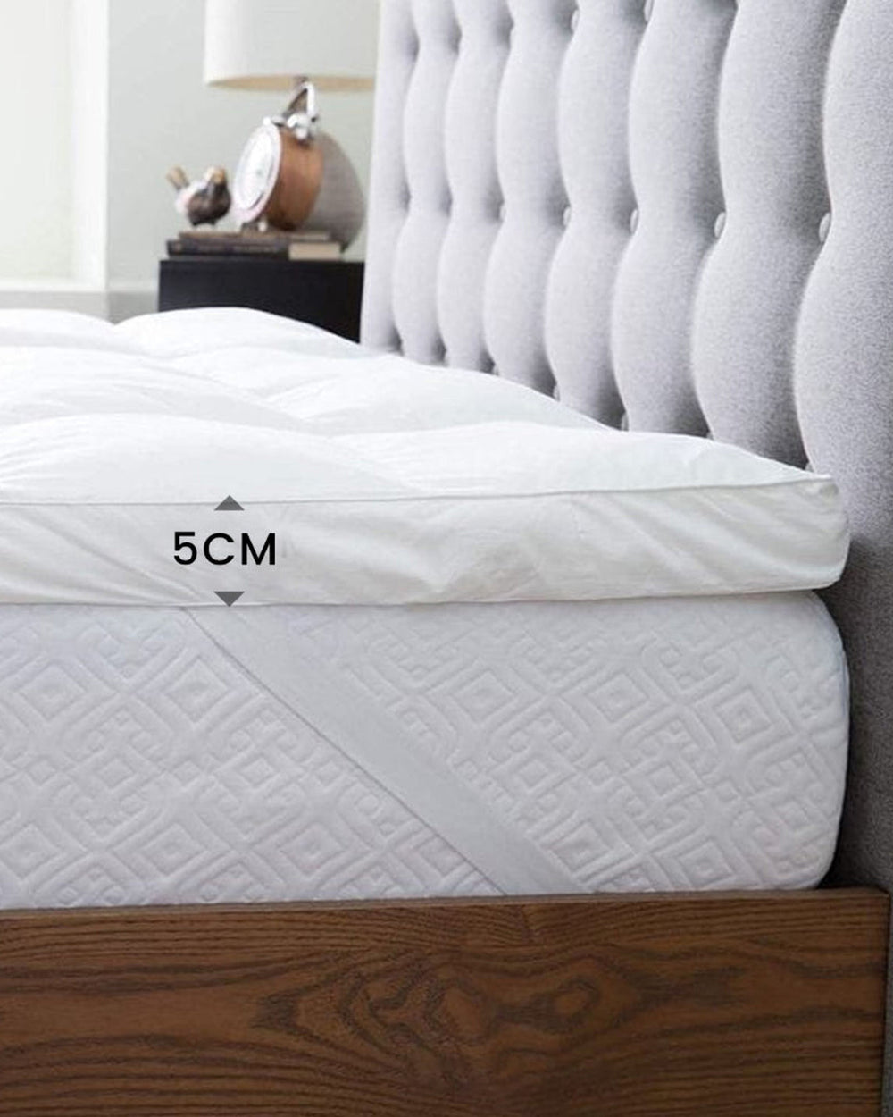 Cotton Home Mattress Topper Super Soft White