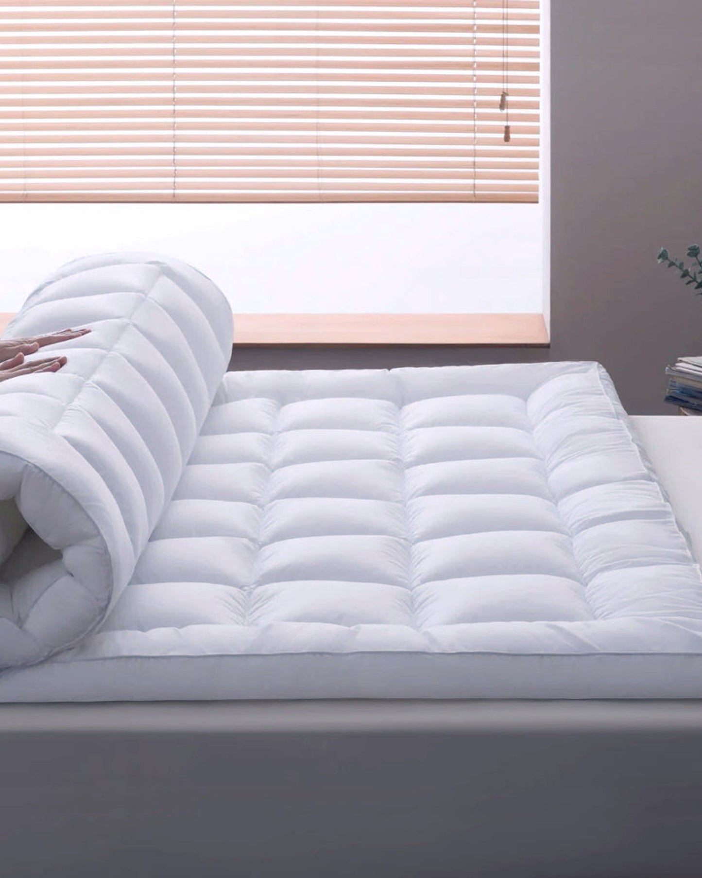 Cotton Home Mattress Topper Super Soft White
