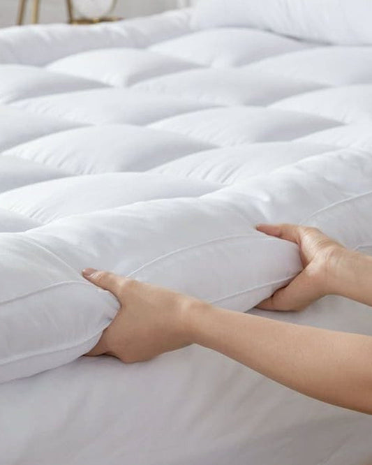 Cotton Home Mattress Topper Super Soft White