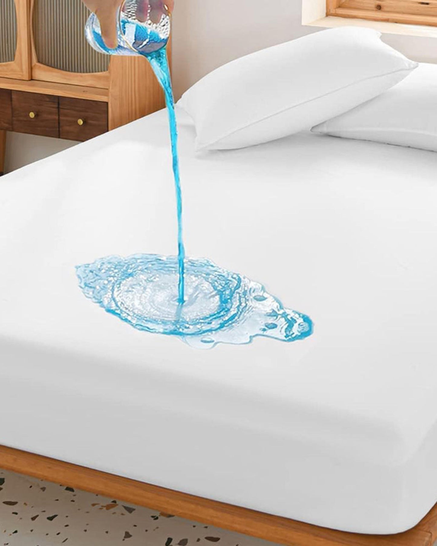 Cotton Home Mattress Protector Coral Fleece White