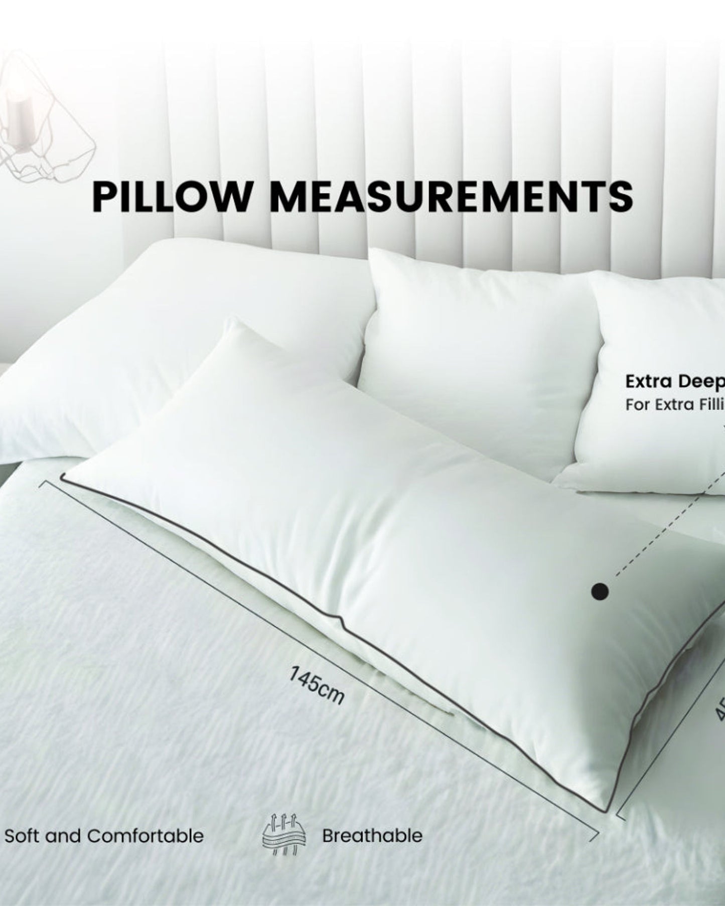 Cotton Home Pillow Downproof Black Cord