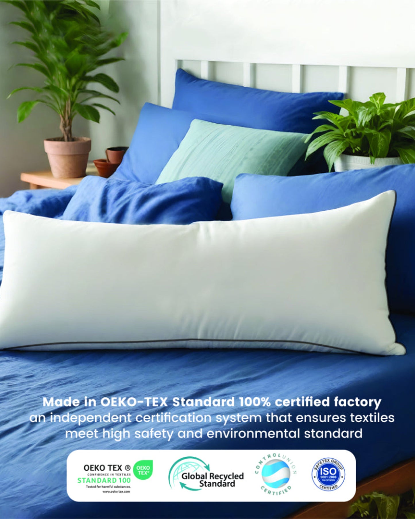 Cotton Home Pillow Downproof Black Cord