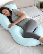 Cotton Home Pregnancy Pillow Blue