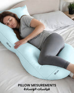 Cotton Home Pregnancy Pillow Blue