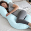 Cotton Home Pregnancy Pillow Blue