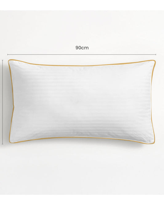 Cotton Home 100% Cotton Stripe Pillow 1-piece with Gold Cord