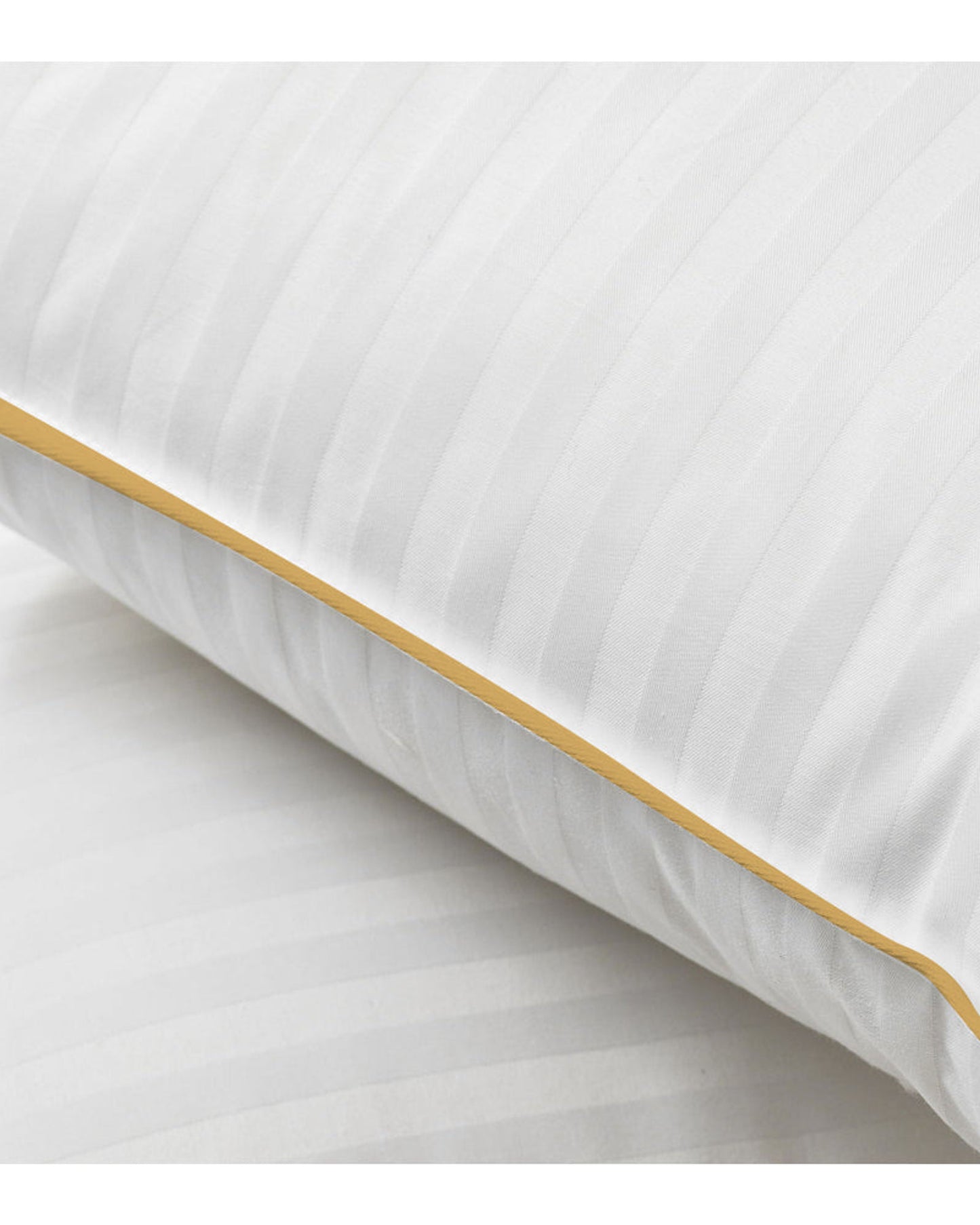 Cotton Home Pillow Stripe 1Pc Gold Cord