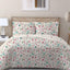 Cotton Home Comforter Set 3Pc Floral Scroll Pink