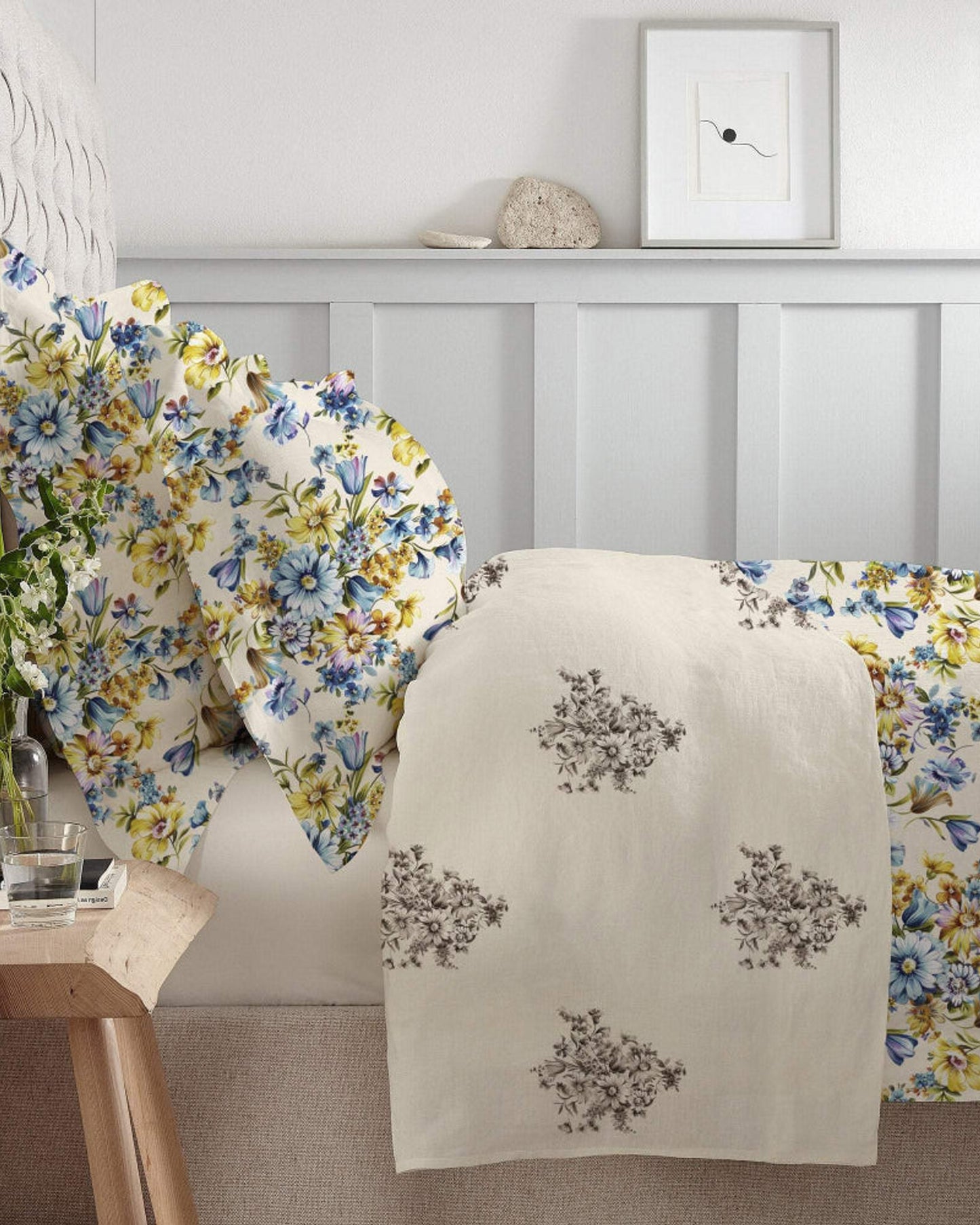 Cotton Home Comforter Set 3Pc Eraya Yellow