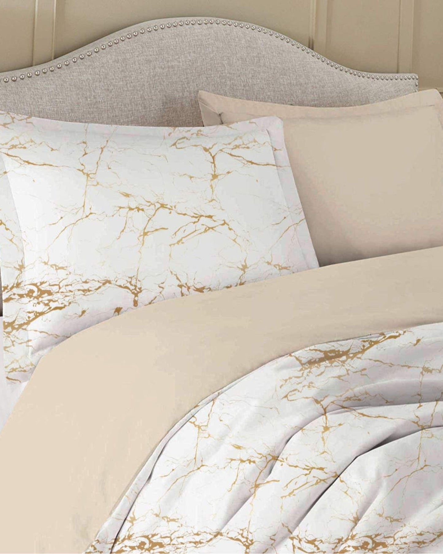 Cotton Home Comforter Set 3Pc Marble