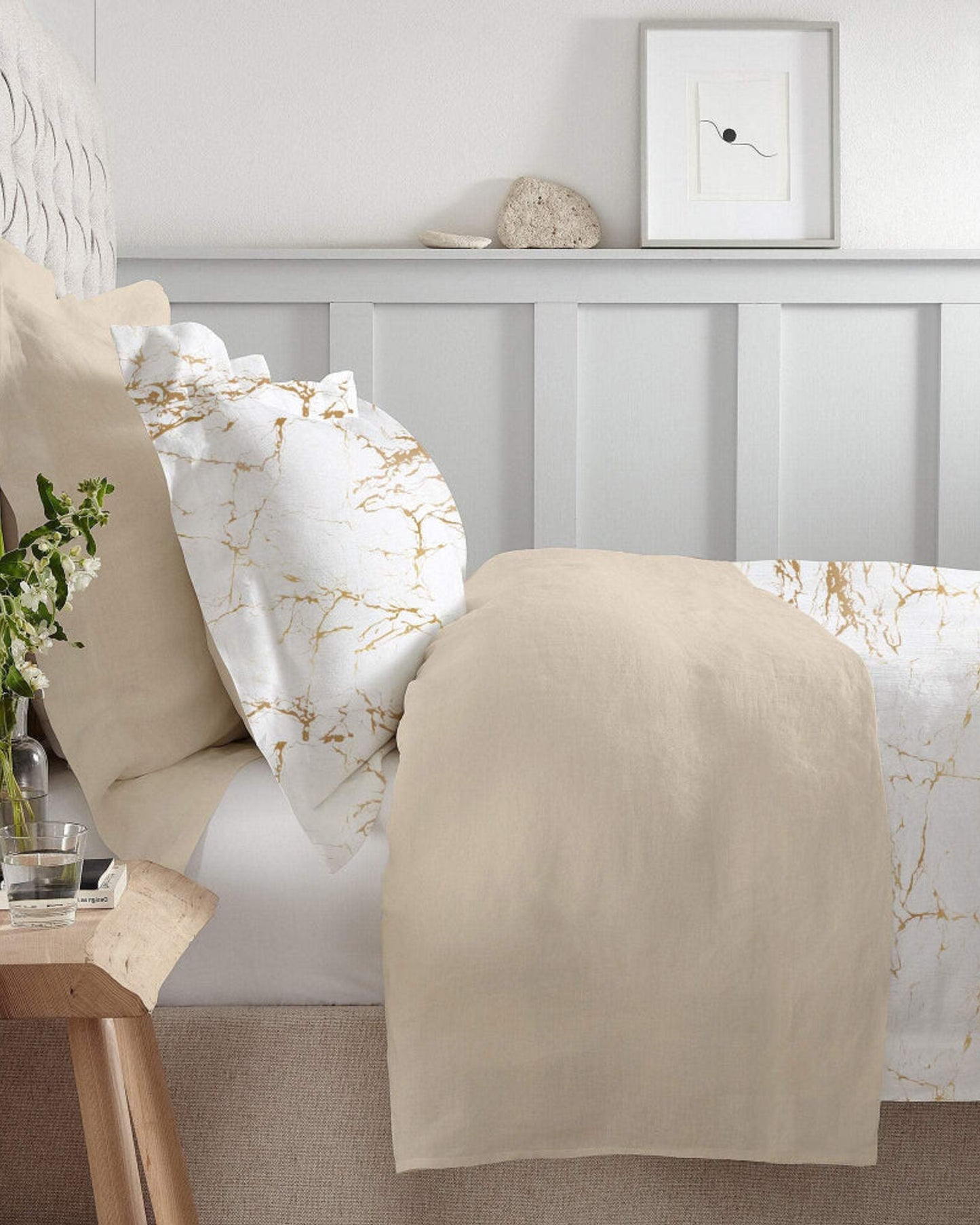 Cotton Home Comforter Set 3Pc Marble