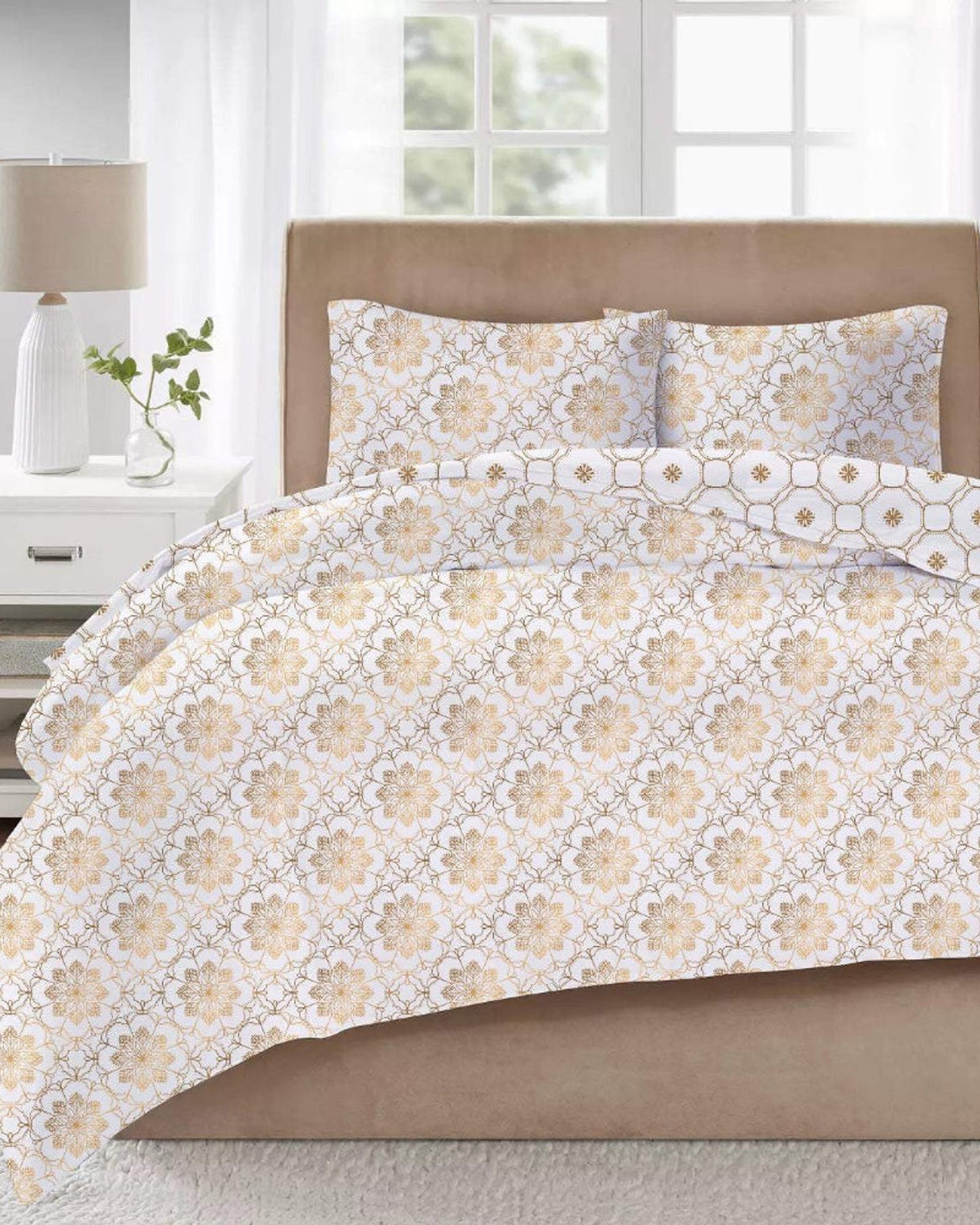 Cotton Home Comforter Set 3Pc Azure