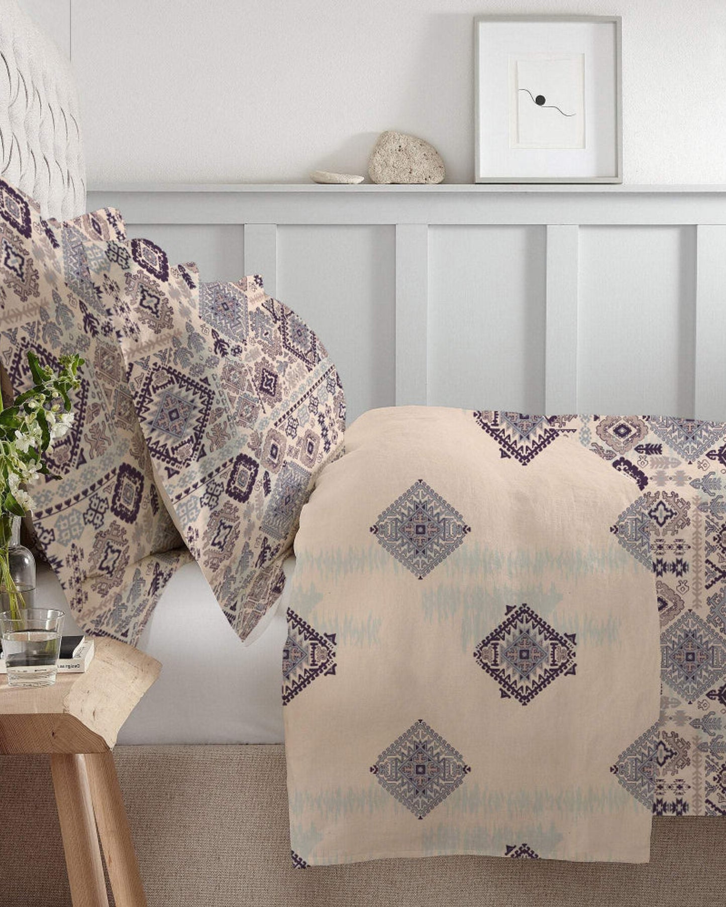 Cotton Home Comforter Set 3Pc Ethinic