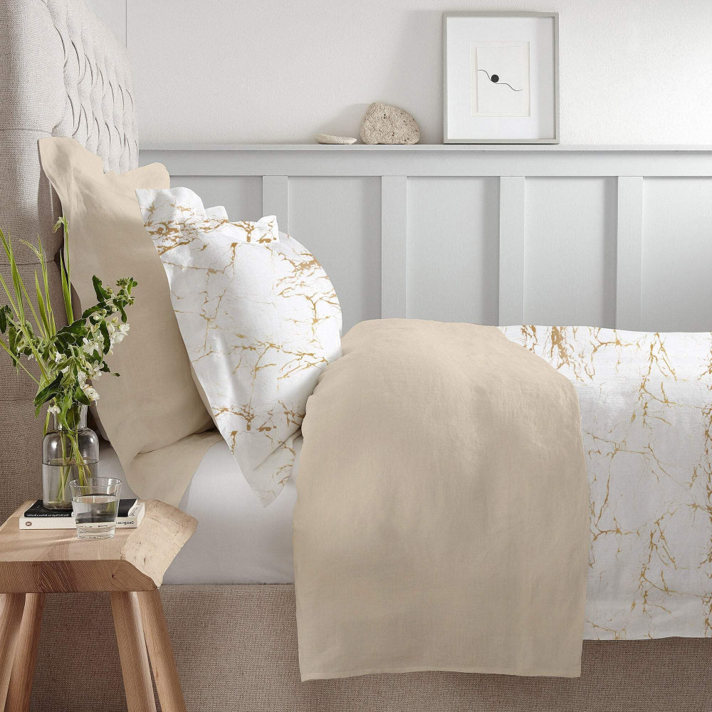 Cotton Home 100% Cotton Sateen 225T 3-piece Printed Comforter Set Marble