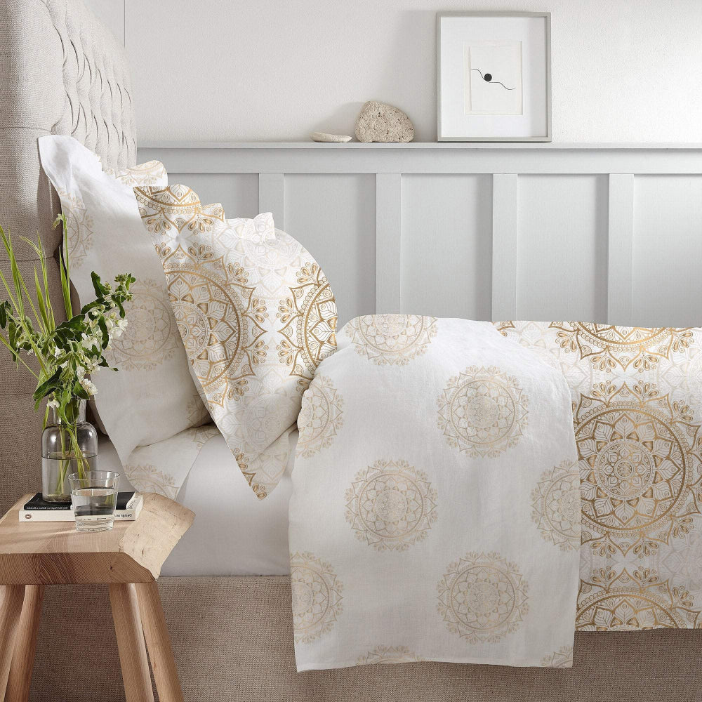 Cotton Home 100% Cotton Sateen 225T 3-piece printed Comforter Set Azure