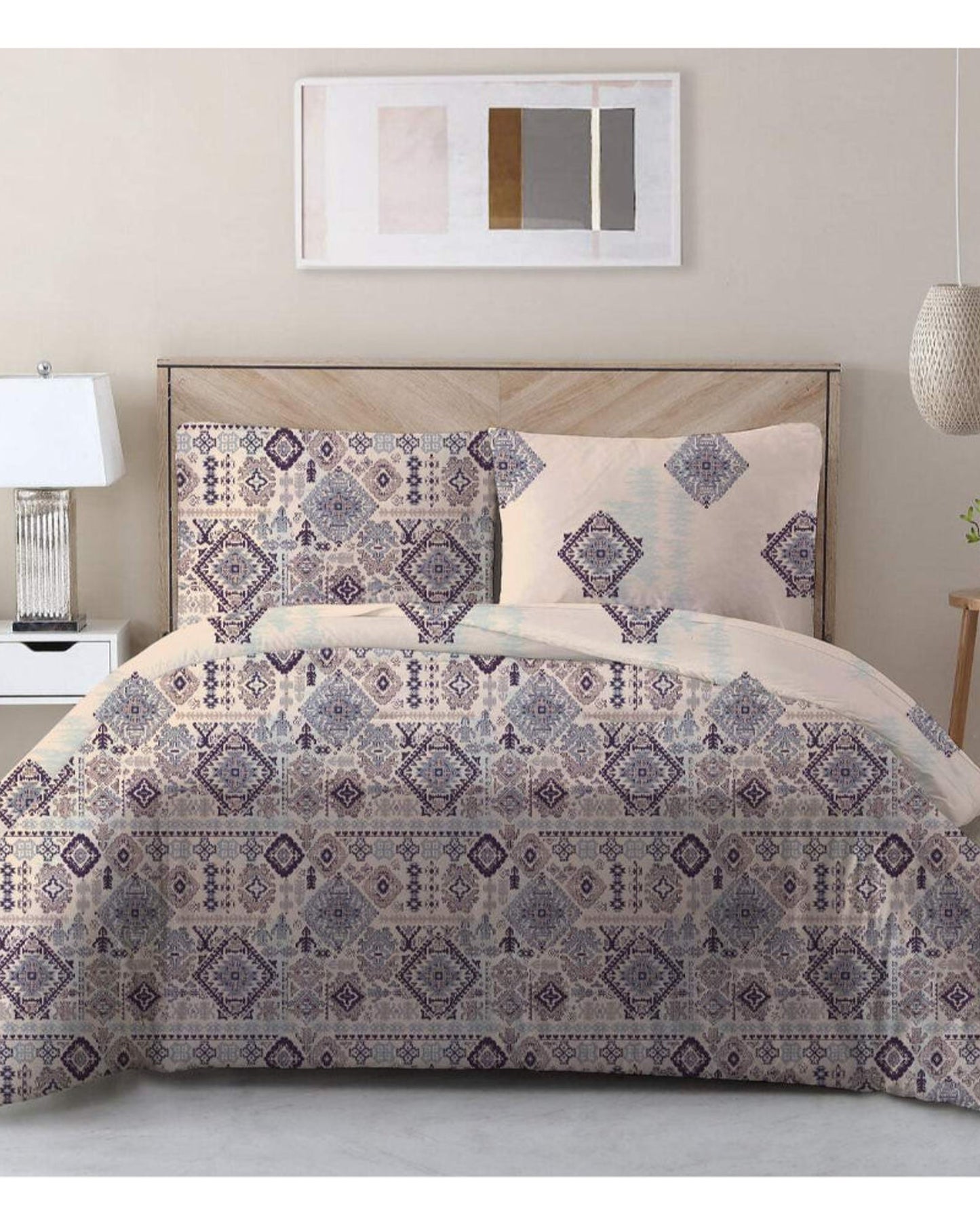 Cotton Home Comforter Set 3Pc Ethinic