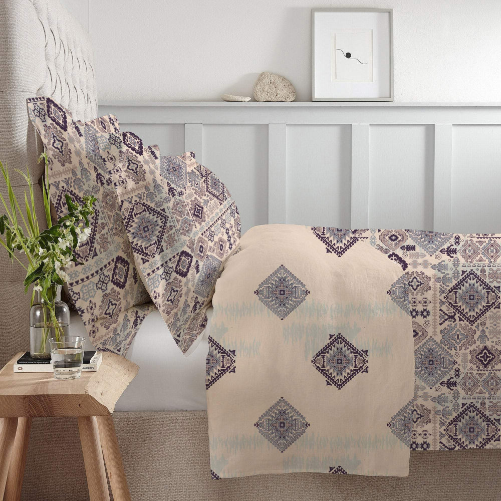 Cotton Home 100% Cotton Sateen 225T 3-piece Printed Comforter Set Ethinic