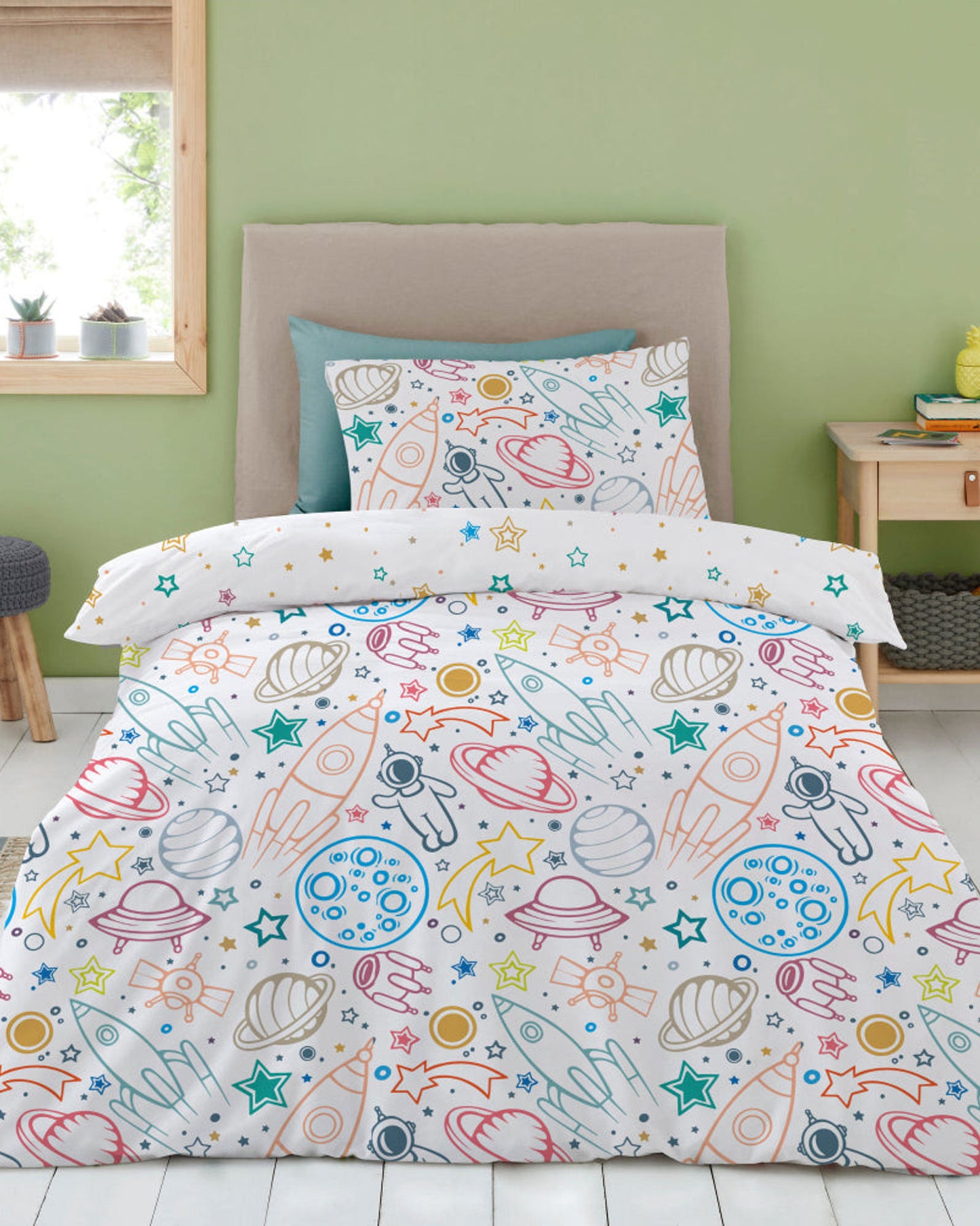 Cotton Home Comforter Set 2Pc Galaxy