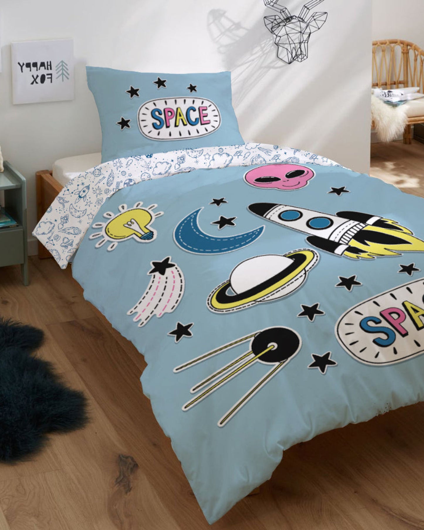 Cotton Home Comforter Set 2Pc Space