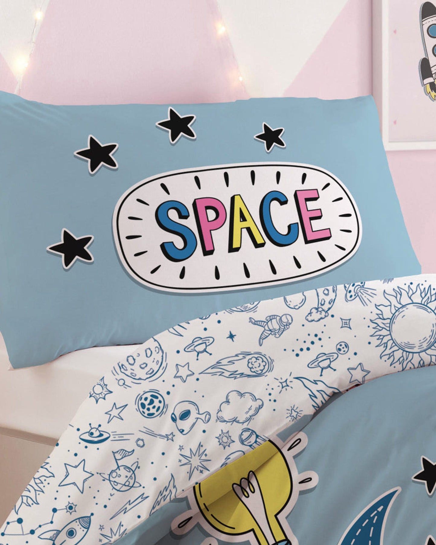 Cotton Home Comforter Set 2Pc Space