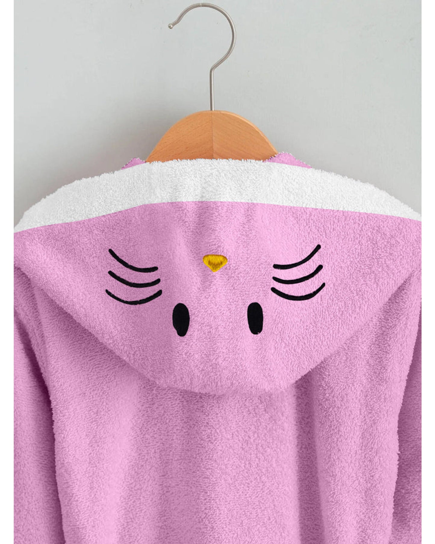 Cotton Home Kids Bathrobe Kitty Pink