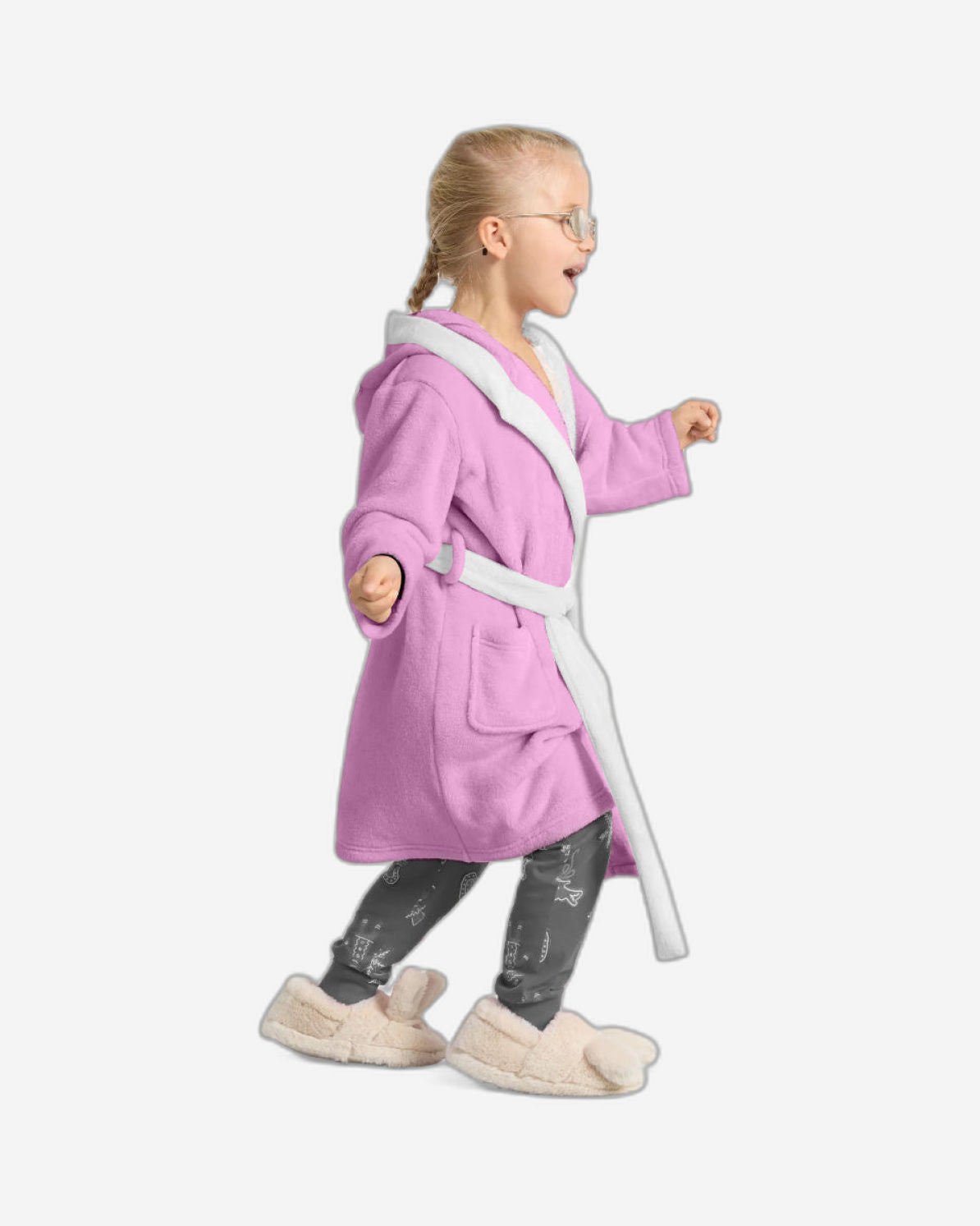 Cotton Home Kids Bathrobe Kitty Pink