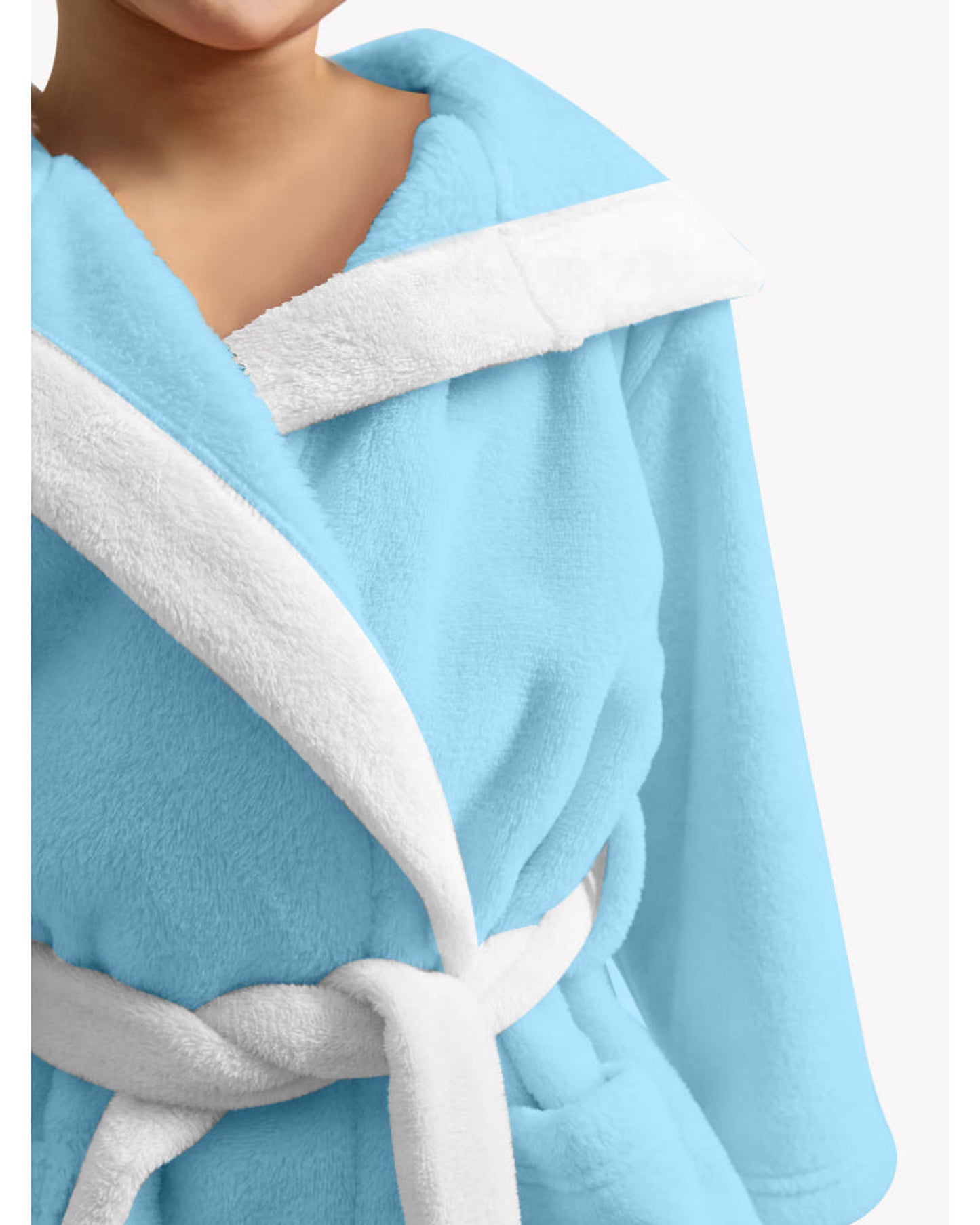 Cotton Home Kids Bathrobe Panda Aqua